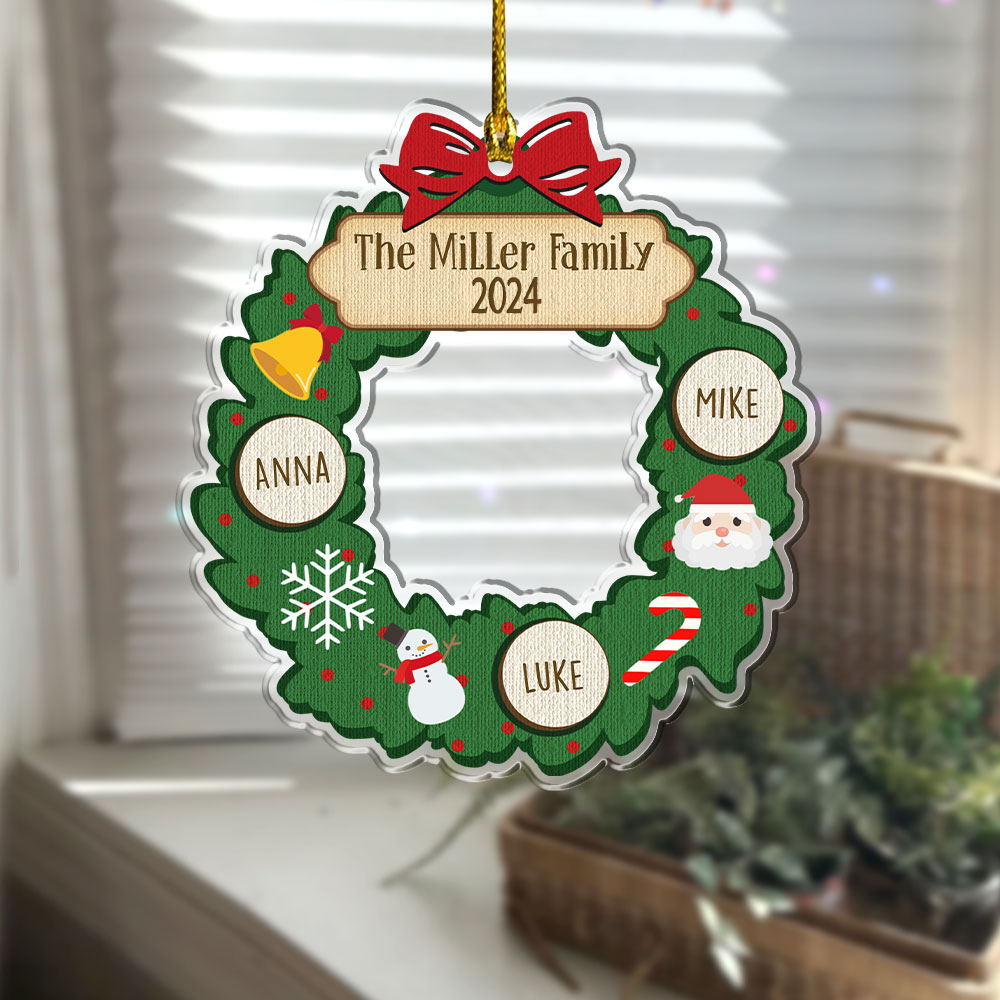 Custom Family Names 2024 Christmas Tree Acrylic Ornament N304 889734