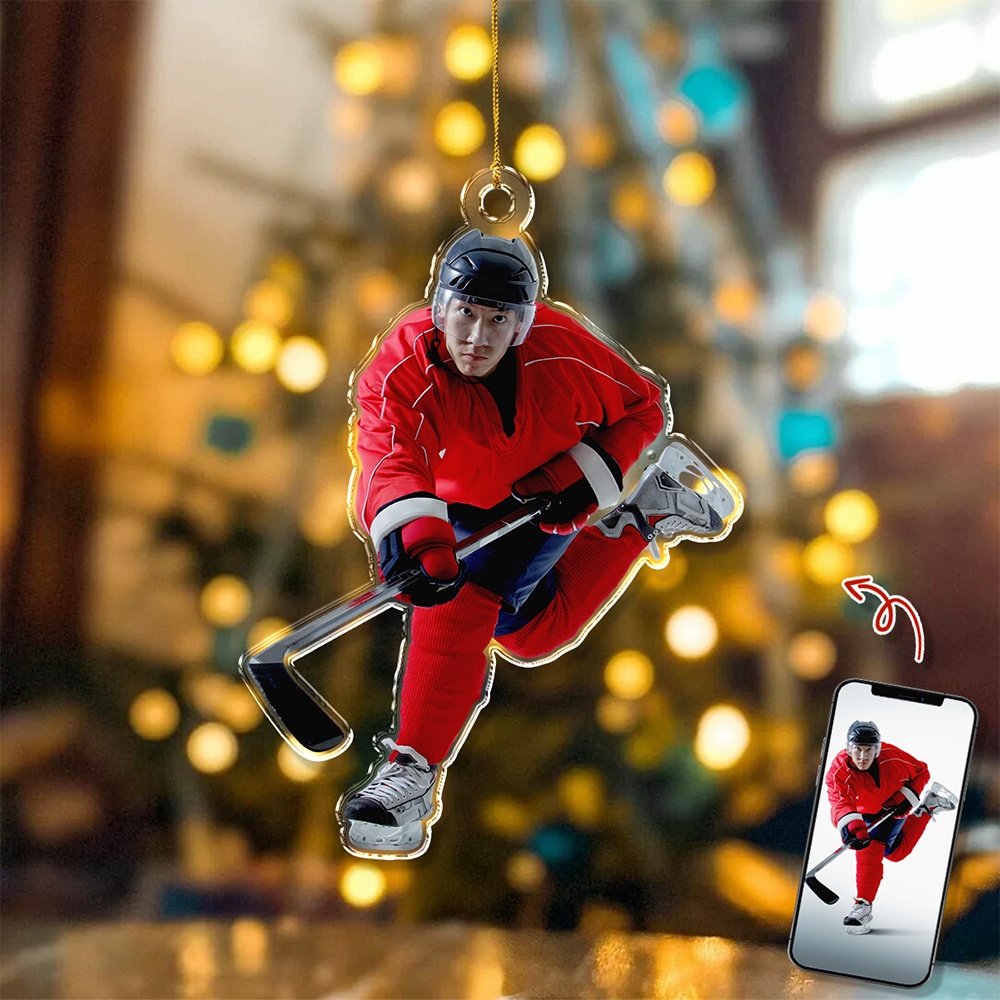 Custom Rink Master Photo Acrylic Ornament - Gift For Ice Hockey Players, Ice Hockey Lovers, Family Members HO82 900194