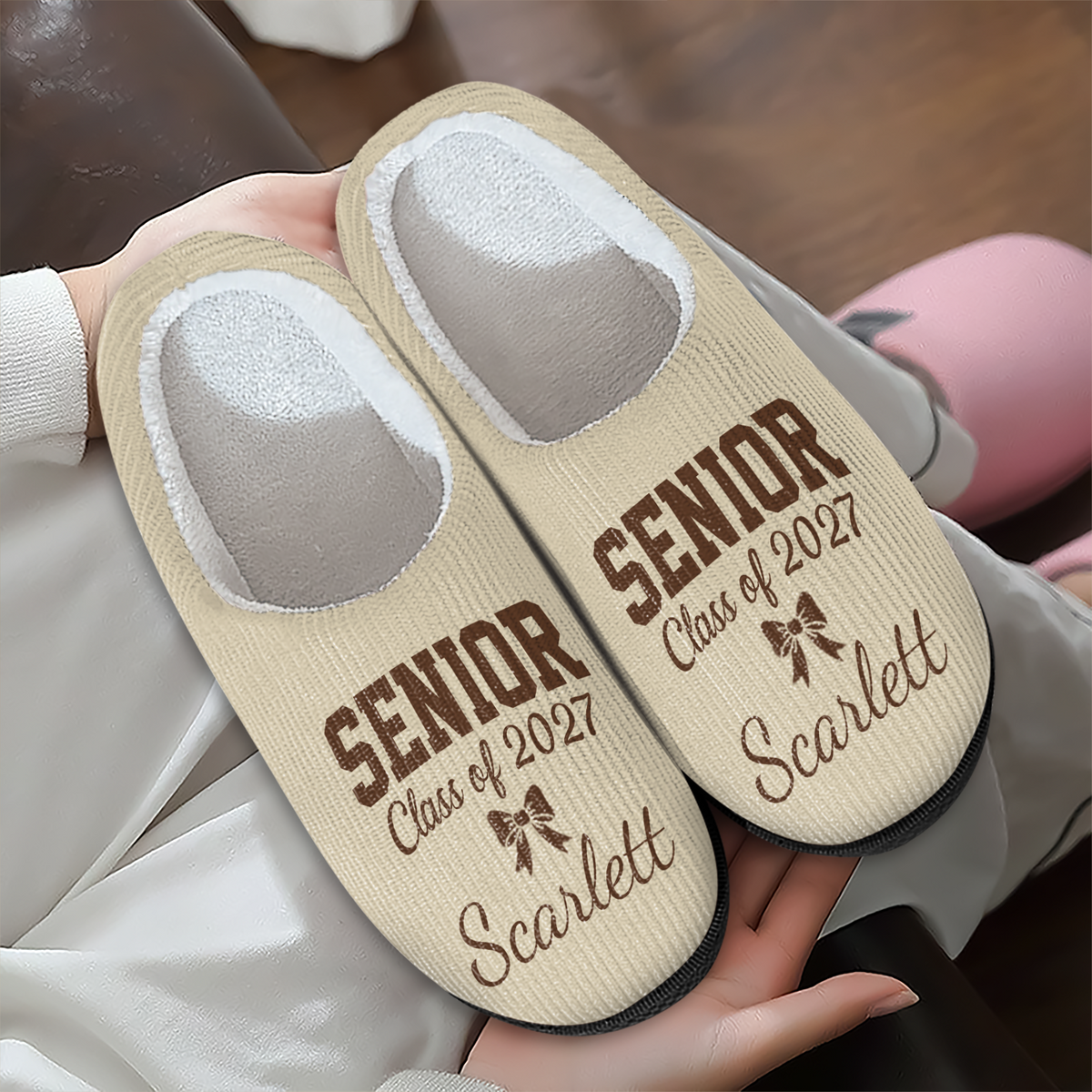 Personalized Name Senior Class of 2027 Slippers TH10 171005