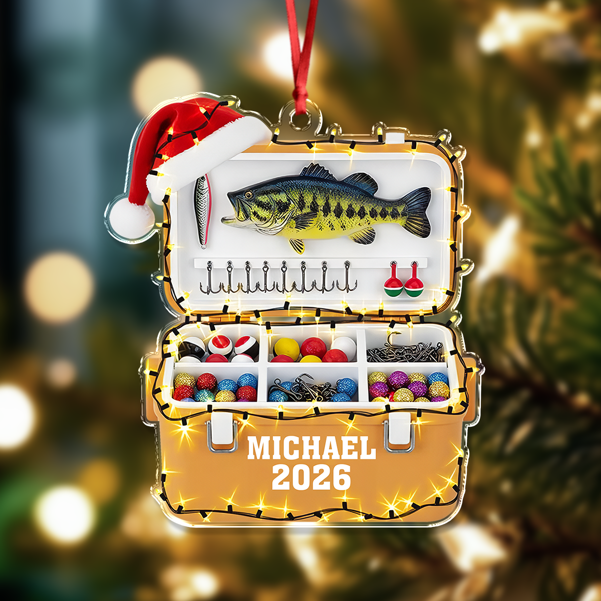 Personalized Fishing Tackle Acrylic Ornament, Gift For Fisherman, Fishing Man, Fishing Lovers HA75 921966