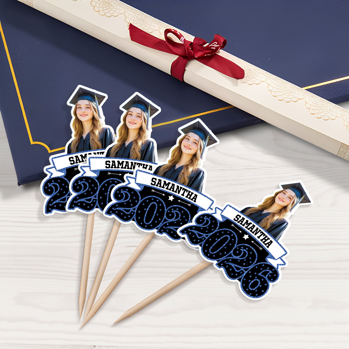 Custom Photo Congrats Graduation Cupcake Topper - Graduation Party Decor for Graduates HO82 901452