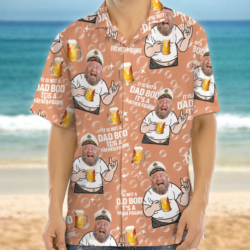 Custom Photo It Is Not A Dad Bob It's A Father Figure Familly Hawaii Shirt HO82 893750
