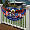 Personalized USA 250th Anniversary Patriotic Independence Non-Pleated Fan Flag CH07 911100