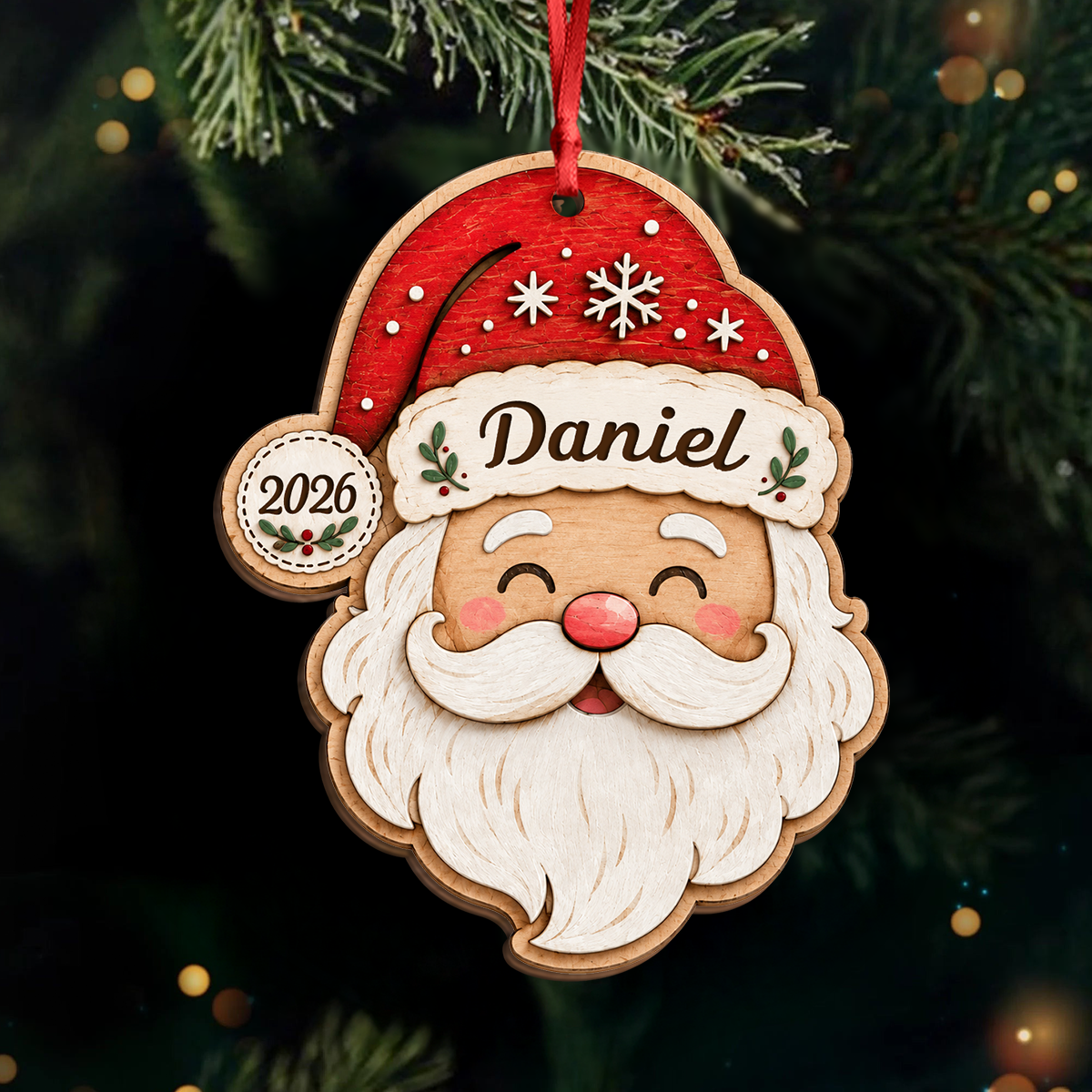 Personalized Custom Name Layer Wood Ornament For Christmas Decor TH10 171149