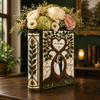 Custom Groom & Bride Wedding 3D Effect Print Book Vase Newlywed Gift CH07 180194
