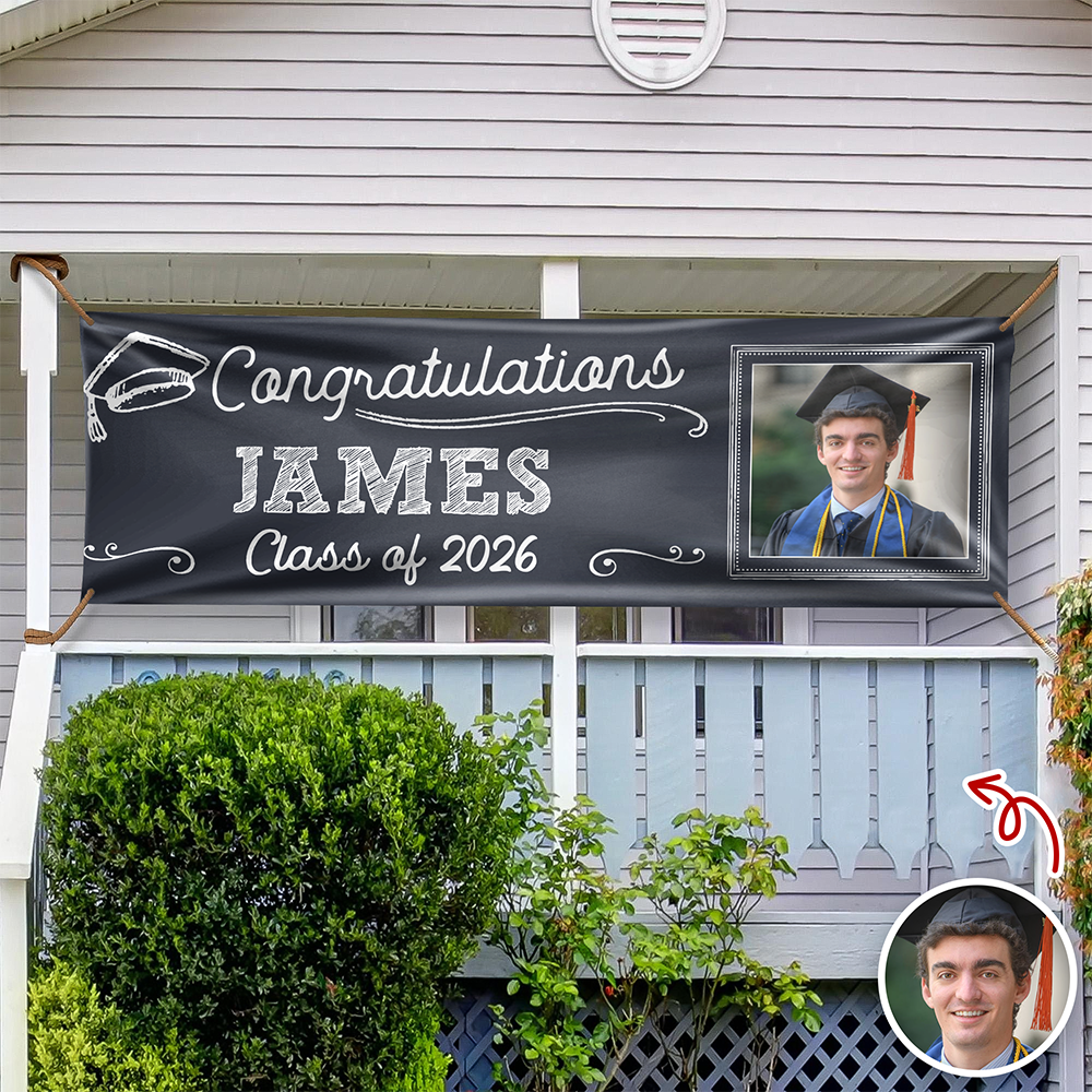 Personalized Photo Graduation Banner - 2026 Graduation Party Decorations HO82 901738