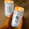 God Says I Am Name Letter In Bible Toile De Jouy Style - Personalized Led Candle CH07 896958