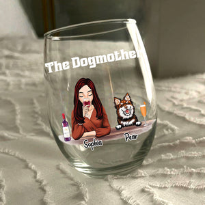 The Dogmother For Dog Lover Wine Glass TH10 892807