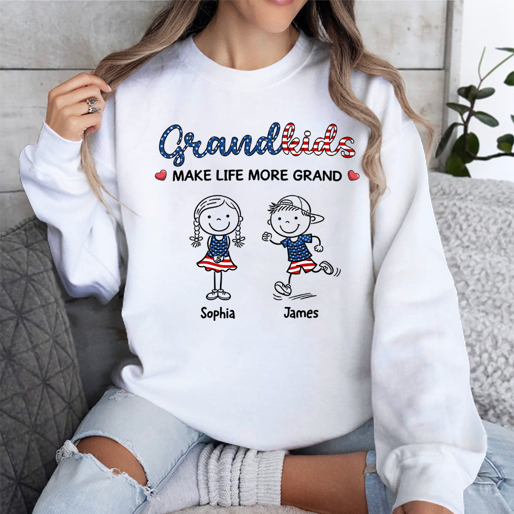 Personalized Grandkids Make Life More Grand White Shirt HA75 920390
