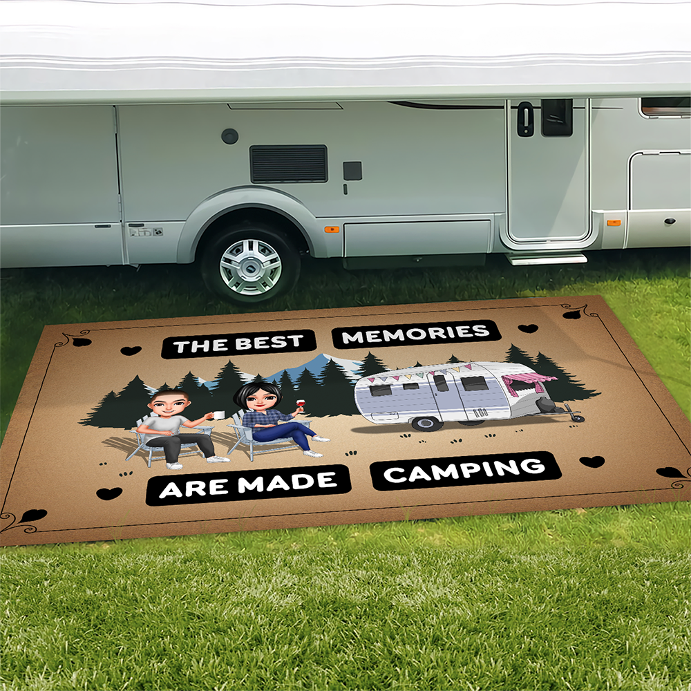 Personalized The Best Memories Are Made Camping Patio Mat TH10 894147
