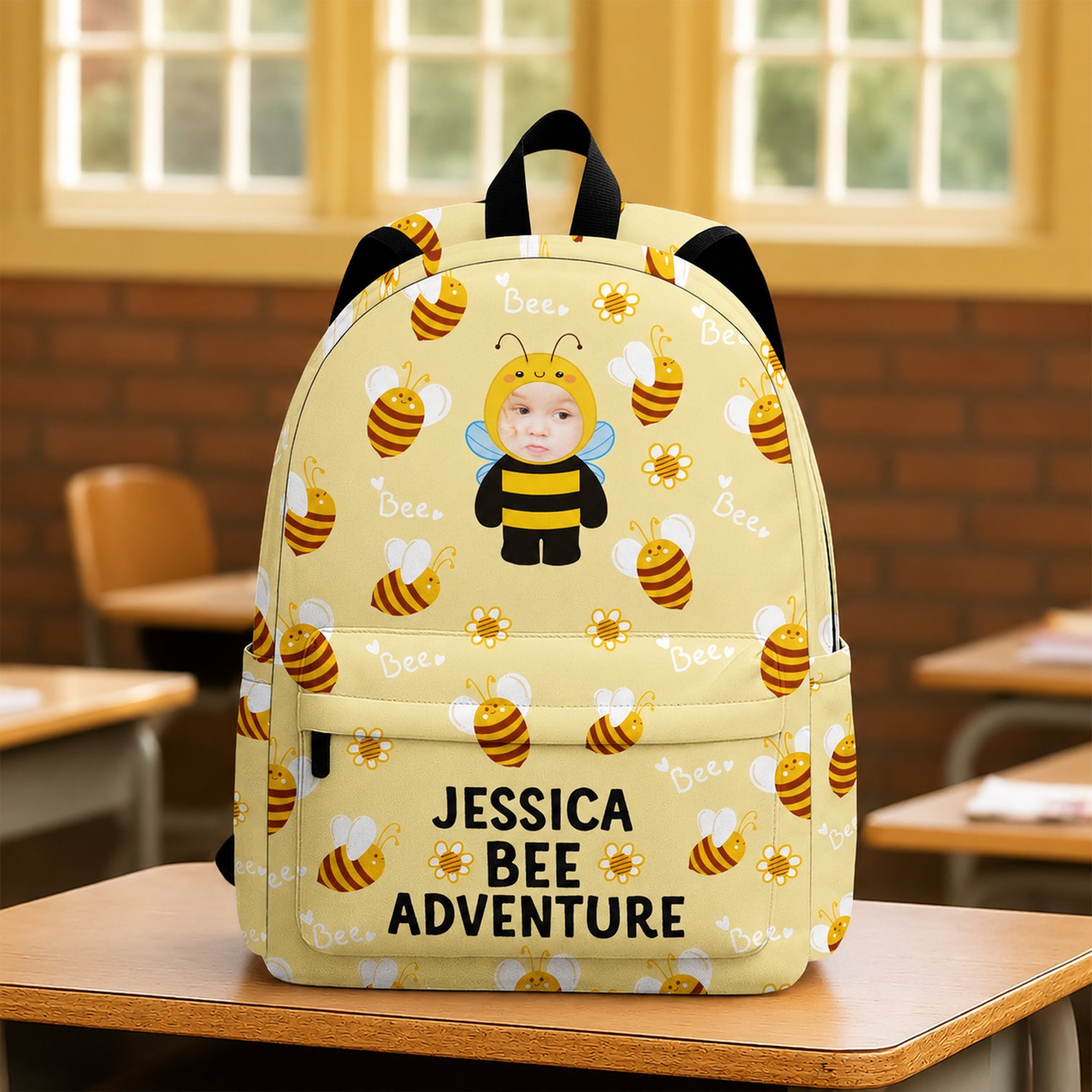 Custom Photo Kid's Dinosaur Unicorn Bear Back To School Backpack TH10 170365