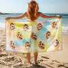 Custom Photo Tie Dye Background Beach Towel HO82 894168