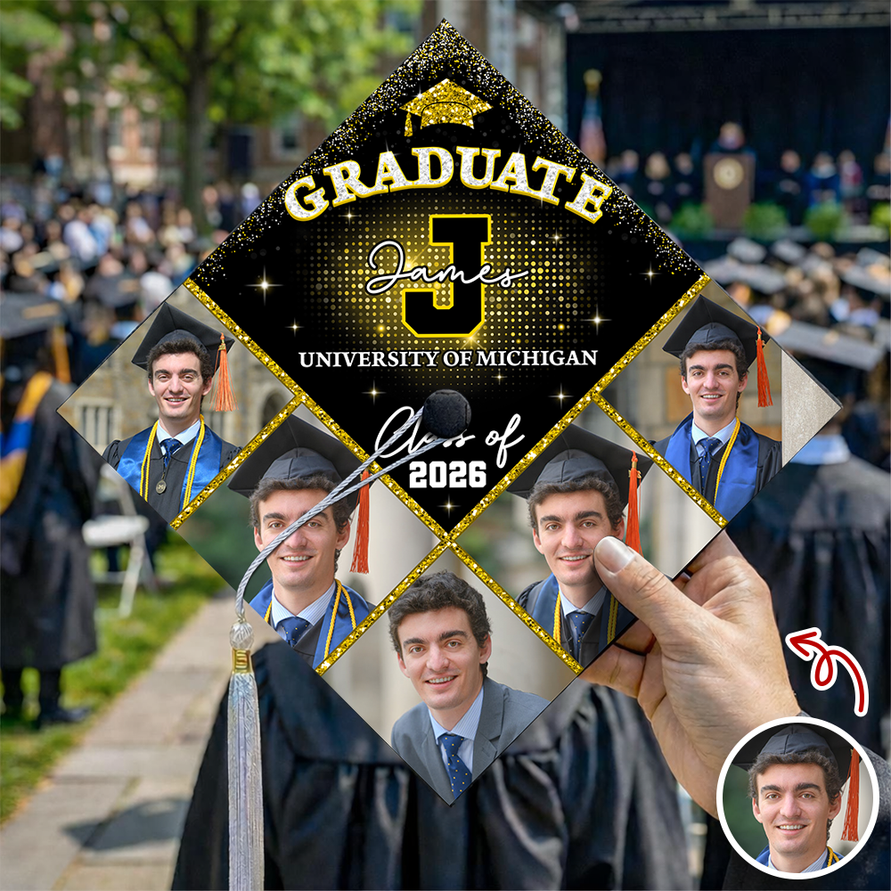 Custom Photo Class Of 2026 Graduation Cap Topper - Graduation Decoration HO82 901570