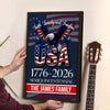 Personalized Faith, Family & Freedom America 250 Years Patriotic Canvas Poster HO82 901444