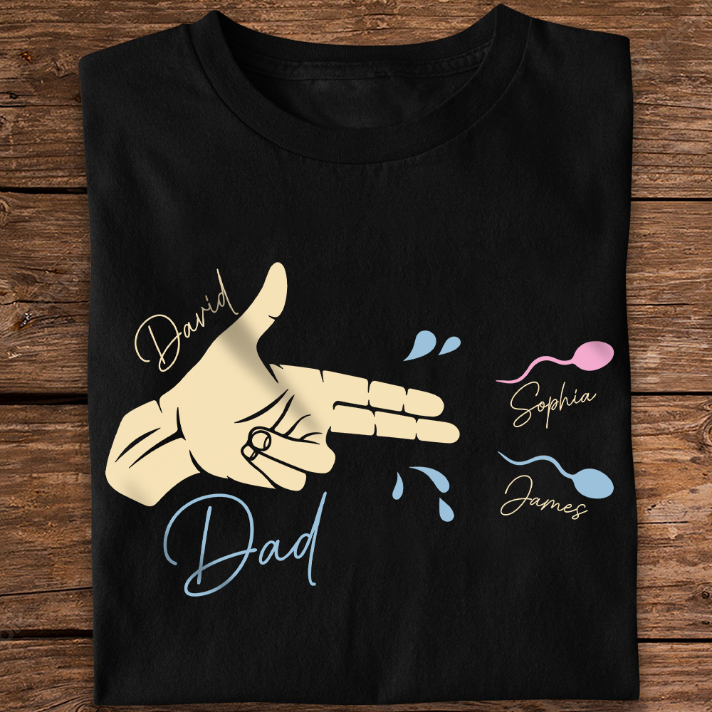 Custom Name Humor Sperm Dad Shirt For Father's Day TH10 169875