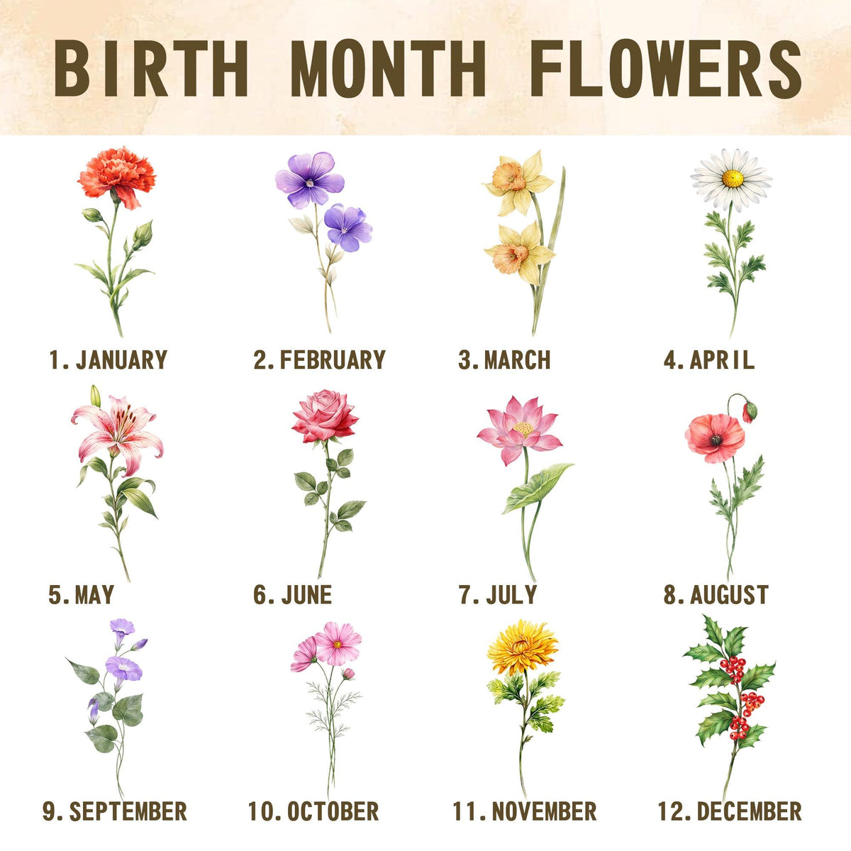 Custom First Mom Now Grandma Birth Month Flower Ceramic Vase LM32 899719