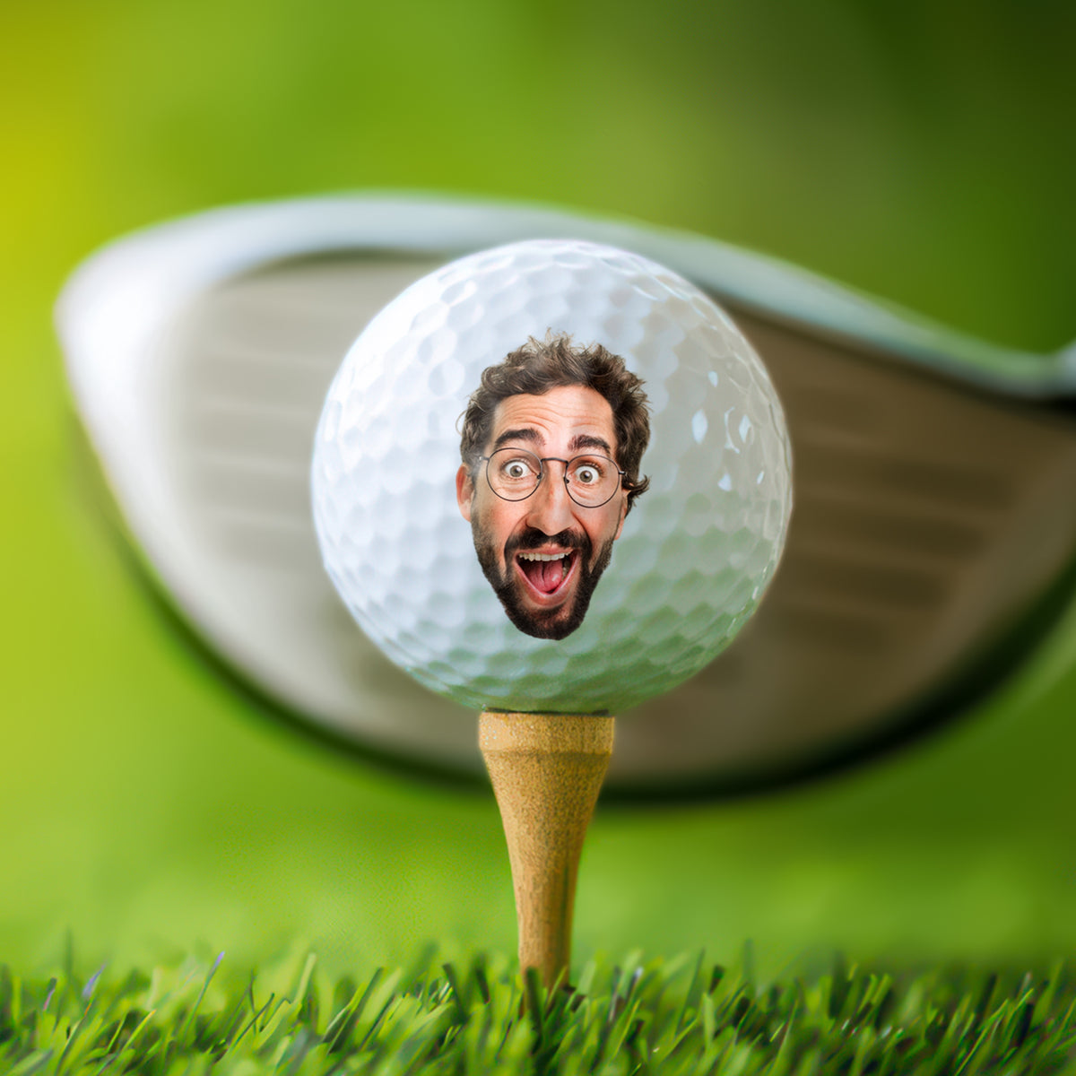 Personalized Funny Face Photo Golf Ball with Custom Text, Golf Training Competition Ball Gift for Golfer Birthday HO82 902622