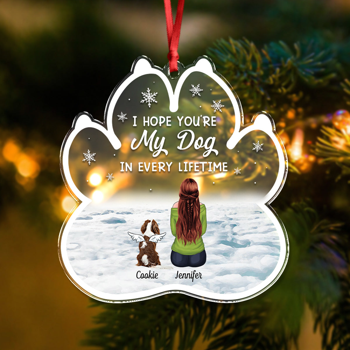 Personalized Custom My Dog Every Lifetime Pet Memorial Shaped Acrylic Ornament LM32 895913