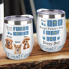 Custom Photo From Furry Baby, Forget Father's Day We Woof You Every Day Dog Wine Tumbler HO82 893778