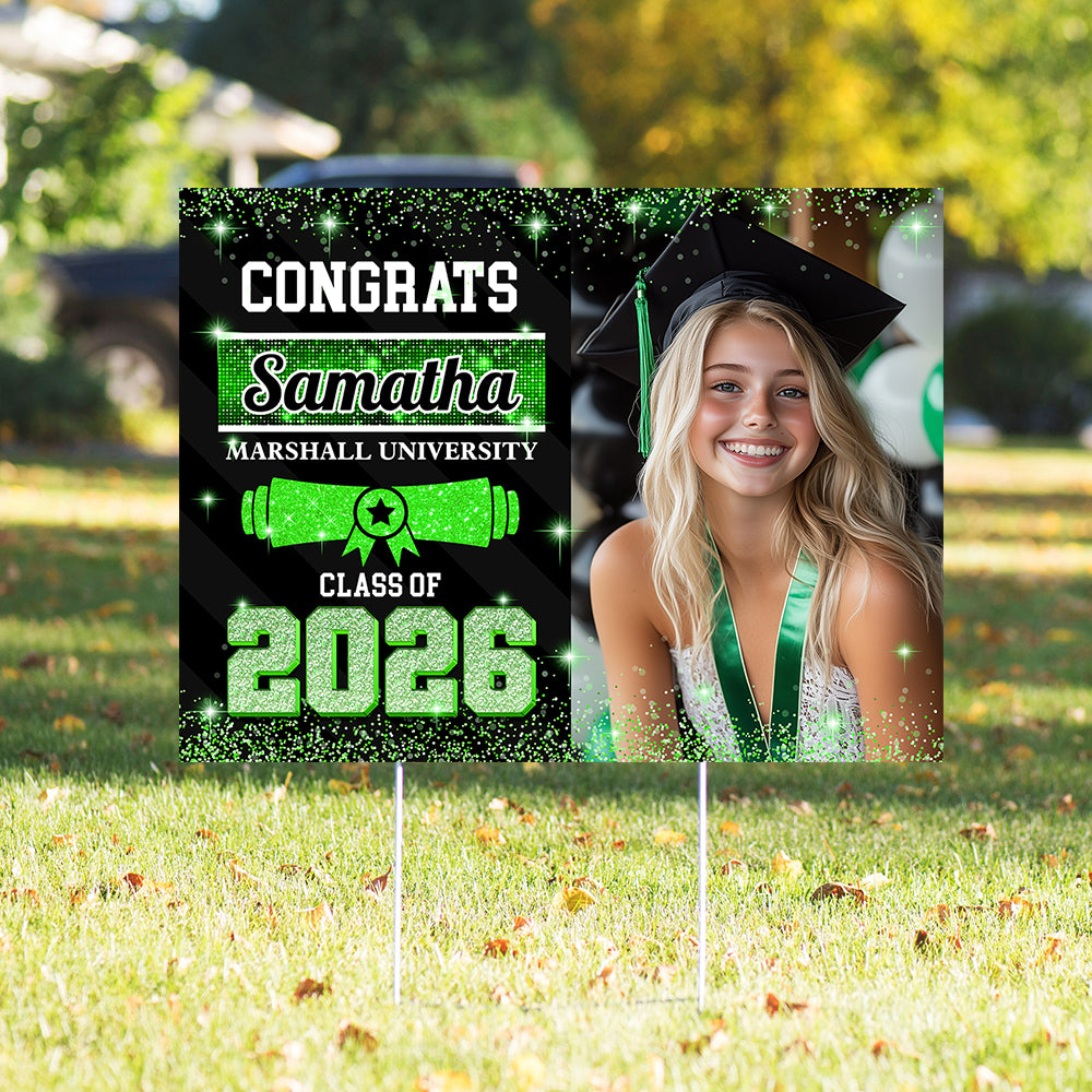Custom Photo Congrats Class of 2026 Graduation Yard Sign CH07 910734