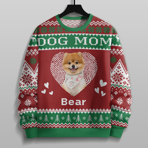 Custom Photo Dog Mom Cat Mom Dog Dad Cat Dad All-Over-Print Ugly Sweater HO82 893110