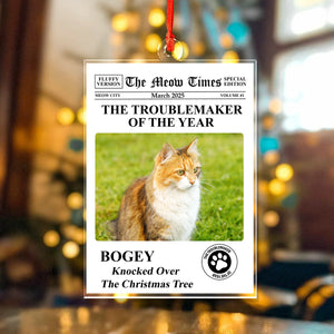 Custom Photo The Pet Times Christmas Acrylic Ornament TH10 894397