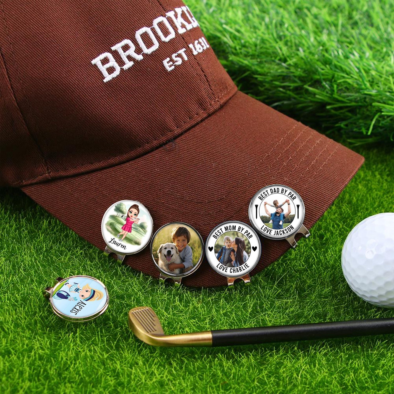 Personalised Golf Ball Marker Magnetic Hat Clip, Gift for Golf Enthusiast HO82 900682