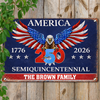 250 Years America Semiquincentennial Metal Sign TH10 898461