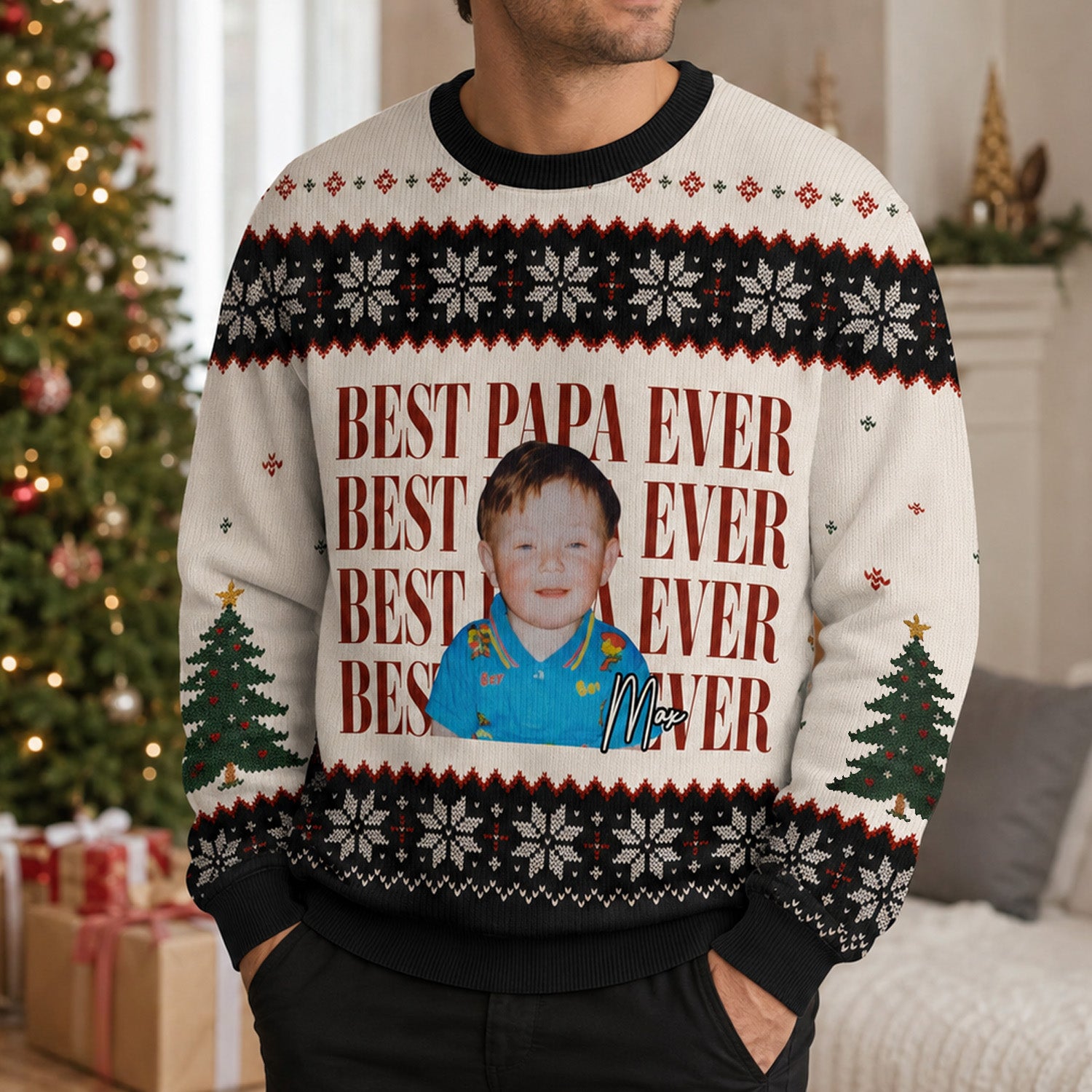 Custom Photo Best Mommy Ever Christmas Ugly Sweater LM32 669889