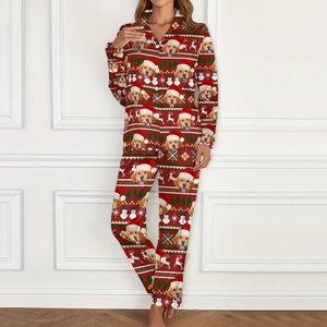 Custom Pet Photo Christmas Holiday Pajamas CH07 896112