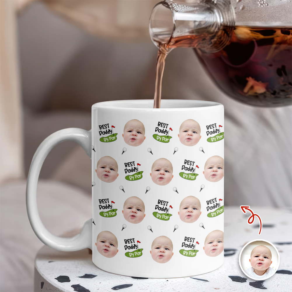 Custom Face Photo Best Dad By Par Funny Mug Father's Day Gifts LM32 669001
