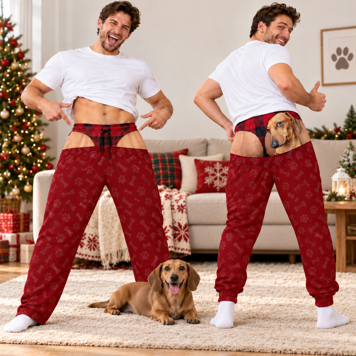 Custom Dog Photo Sweatpants And Pajamas Pants Gift For Pet Lovers HO82 903932