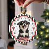 Custom Pet Photo Striped Pattern Ceramic Ornament Gifts For Pet Lovers HA75 922128