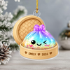 Custom Name Squishy Dumpling Acrylic Ornament, Cute Squishy Lover Gift, Year of Squishy Gift, 2026 Kids Keepsake HO82 903648