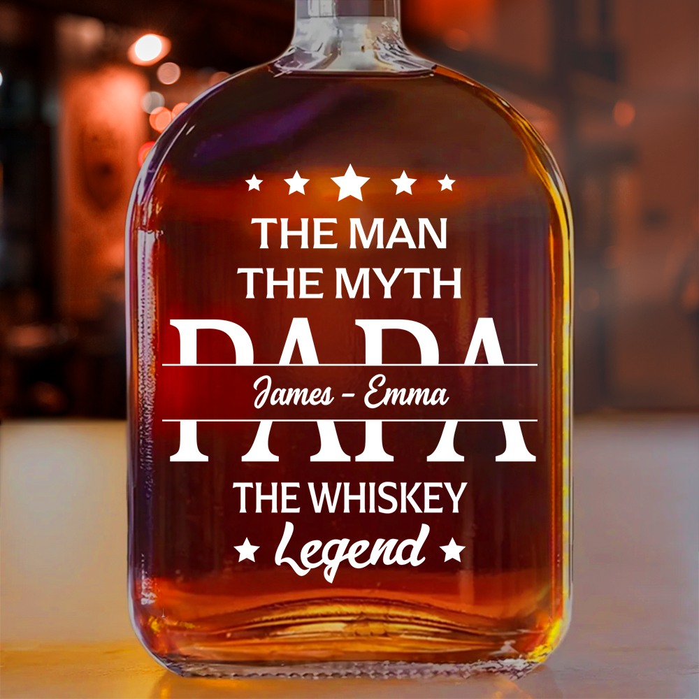 Personalized Gift To Dad The Man The Myth The Legend Whiskey Bottle LM32 893593