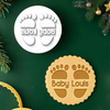 Custom Name Baby Footprint Cookie Stamp - Personalized Baking Gift CH07 180136