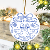Personalized Names Merry And Married Ceramic Ornament, Custom First Christmas Married Ornament, Wedding Keepsake, Christmas Gift HA75 921984
