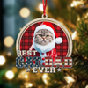 Custom Photo Best Cat Mom Cat Dad Wood Ornament LM32 895921
