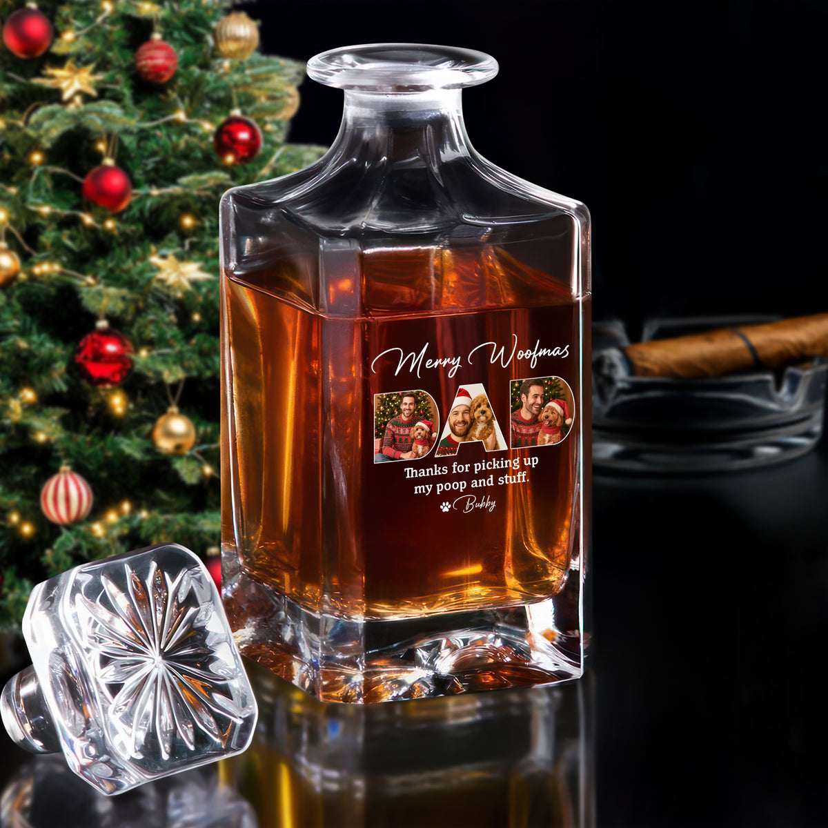 Custom Photo Thanks For Picking Up My Poop And Stuff Decanter Gift For Dog Lovers HO82 894500