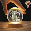 Custom Photo Forever In My Heart Memorial Engraved Crystal Ball LED Night Light CH07 911258