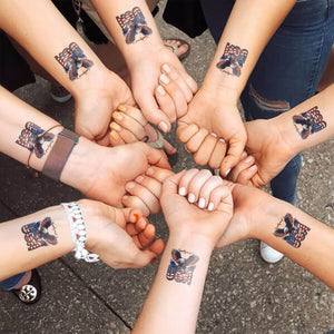 Multi America 250 With Eagles - In God We Trust Party Tattoos Favors LM32 897813