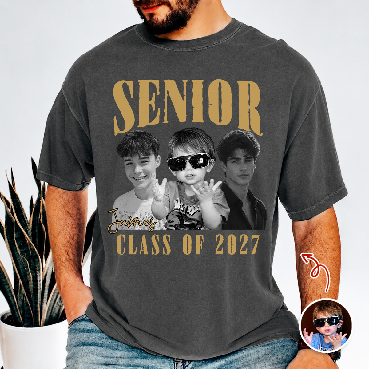 Custom Photo Class Of 2027 Senior Comfort Shirt TH10 170593
