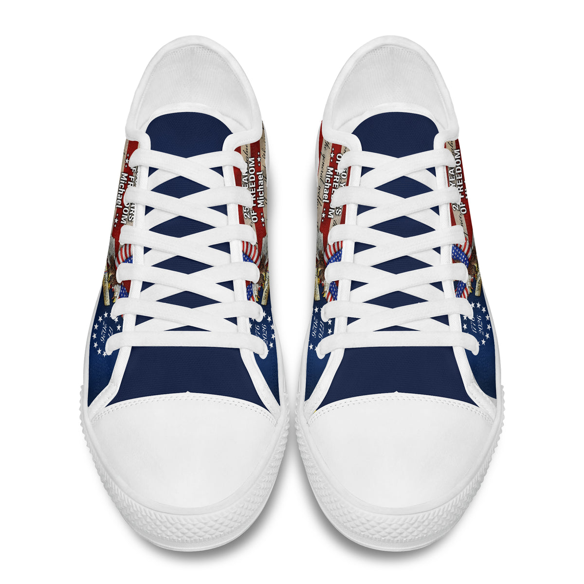 Custom Name 250 Years Of Freedom America Flag 1776-2026 Canvas Shoes HO82 902244