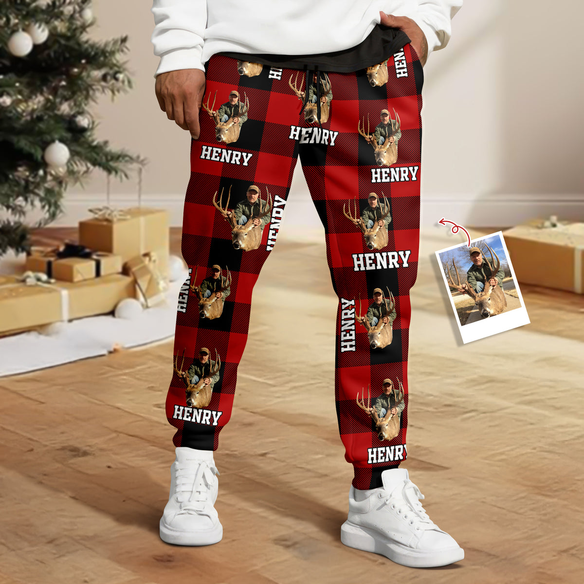 Custom Photo Deer Hunting Sweatpants Christmas Gift For Deer Hunters HA75 898266