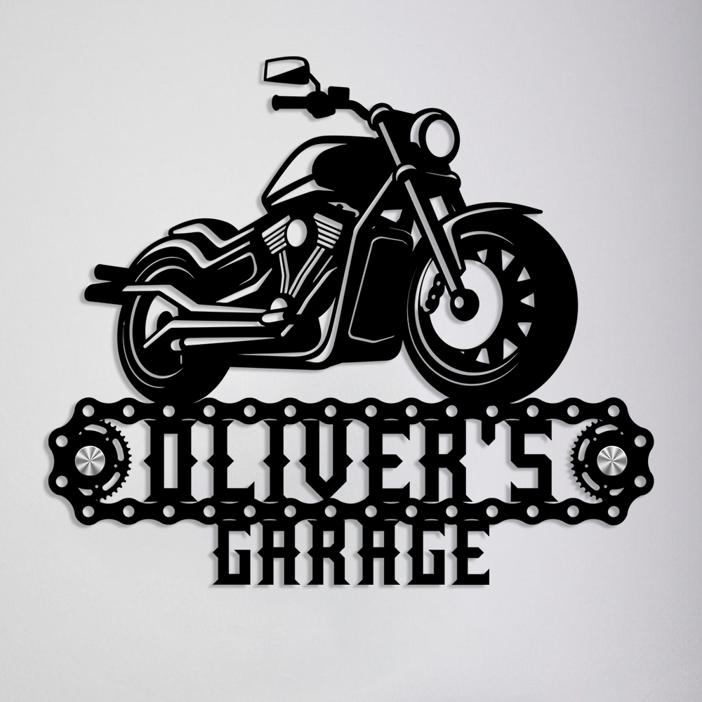 Personalized Motorcycle Garage Metal Sign CH07 896256