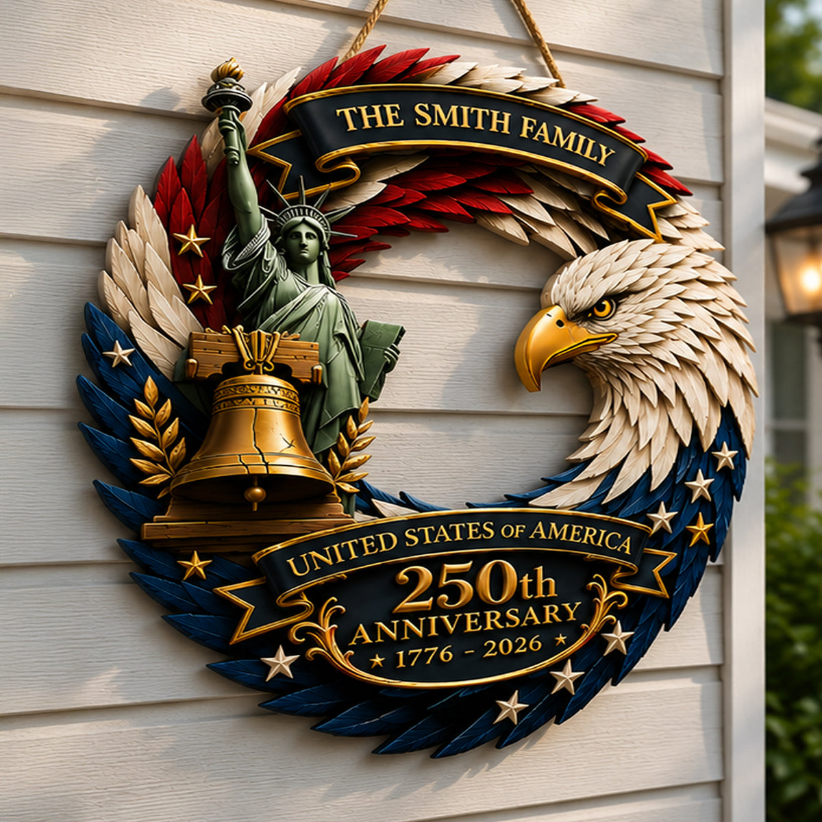 Personalized America 250th Anniversary, 1776-2026 Patriotic Door Sign TH10 170151