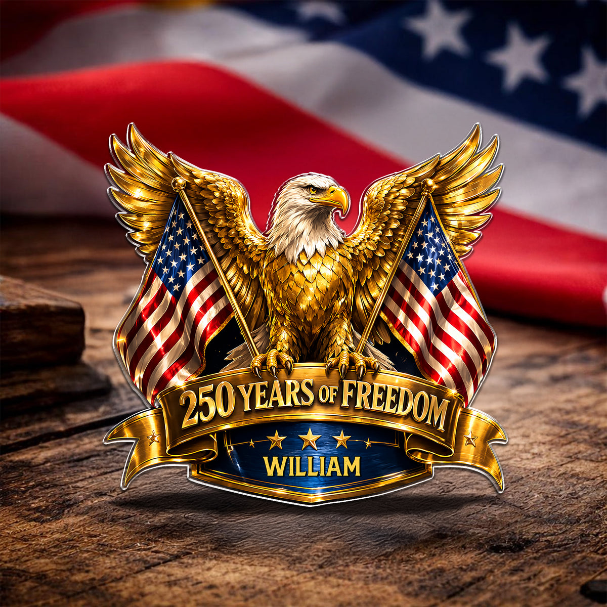 Custom Name America 250 Years Of Freedom Anniversary 1776–2026 Acrylic Pin HA75 920982