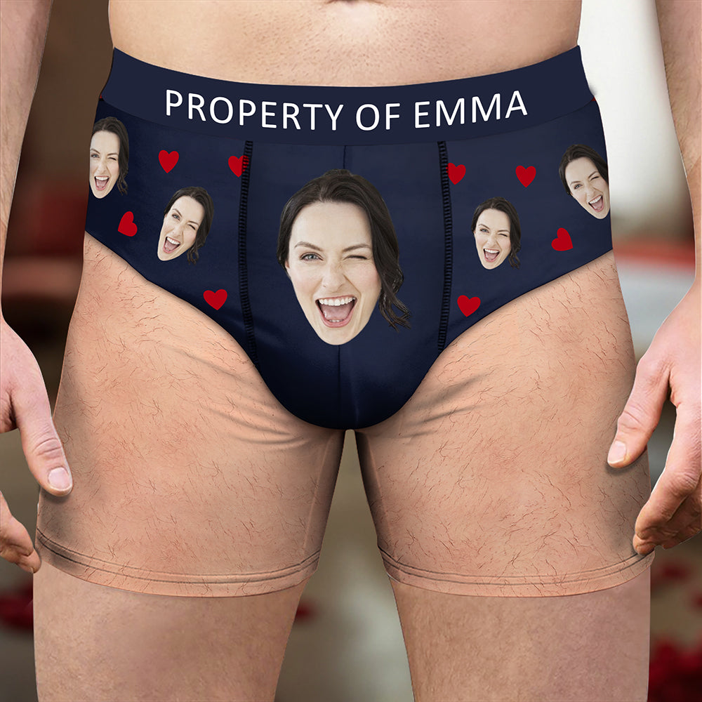 Custom Funny Face Men's Boxer Briefs – Personalized Gift for Him LM32 669549