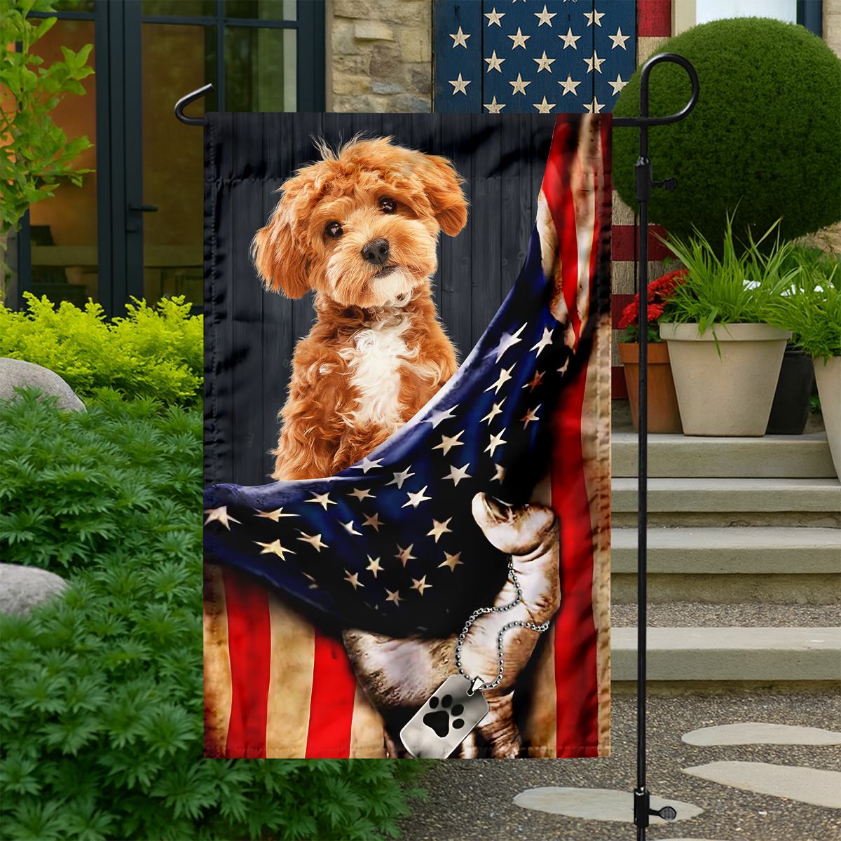 Custom Dog Photo American Garden Flag Gift For Dog Lovers HO82 902848