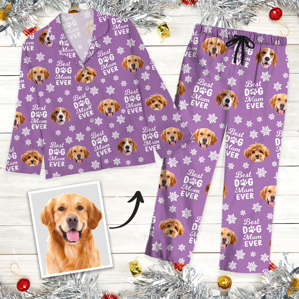 Custom Photo Best Dog Dad Dog Mom Paw Paw - Personalized Pajamas Gift For Pet Lovers HO82 894378